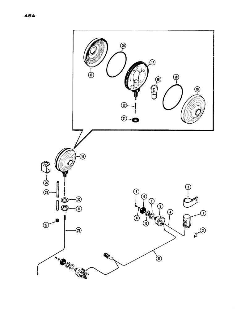 Схема запчастей Case IH 1030 - (045A) - FLASHING WARNING LAMP (04) - ELECTRICAL SYSTEMS