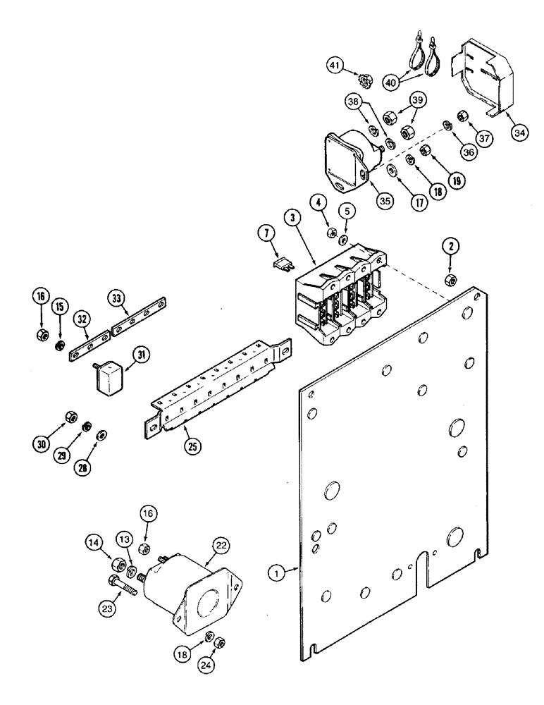 Схема запчастей Case IH 8930 - (4-024) - FUSES, SOLENOIDS AND CIRCUIT BREAKERS (04) - ELECTRICAL SYSTEMS