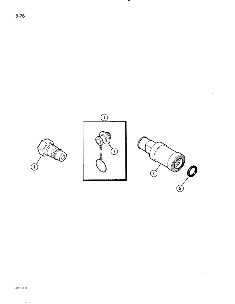 Схема запчастей Case IH 1620 - (8-76) - HYDRAULIC COUPLINGS (07) - HYDRAULICS