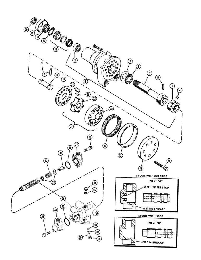 Схема запчастей Case IH M570 - (070) - MANUAL PUMP, HYDROSTATIC STEERING (05) - STEERING