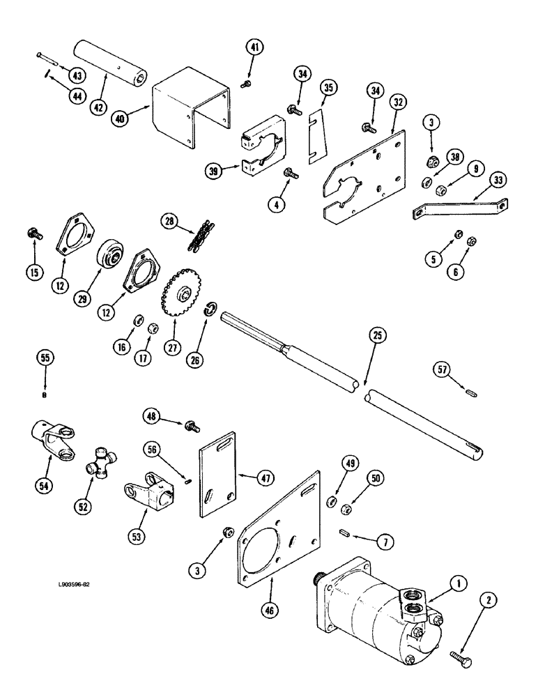 Схема запчастей Case IH 1670 - (9A-36) - FEEDER BEATER JACKSHAFT (13) - FEEDER