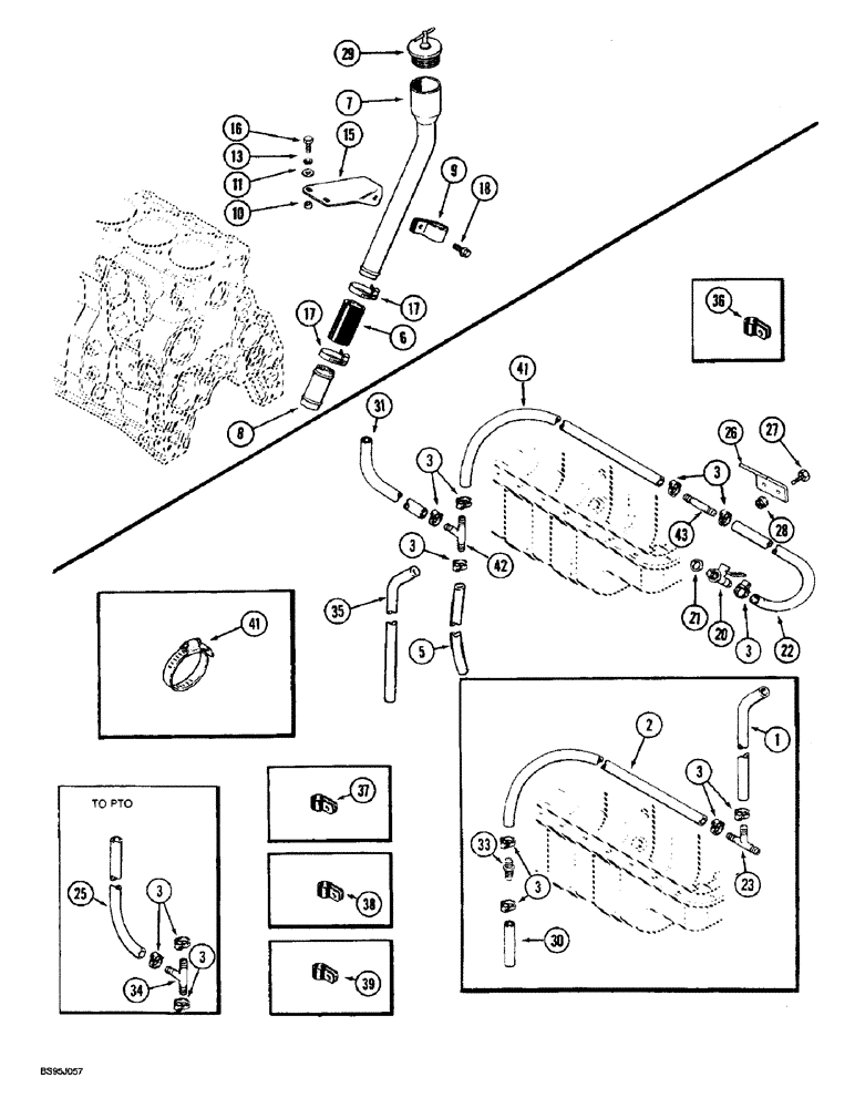 Схема запчастей Case IH 1670 - (2-52) - ENGINE ATTACHING PARTS, 6TA-830 ENGINE (01) - ENGINE