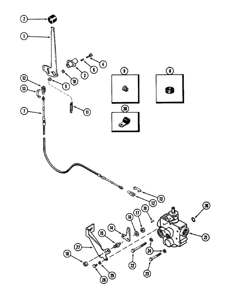 Схема запчастей Case IH 2096 - (6-220) - PTO CONTROL LINKAGE (06) - POWER TRAIN