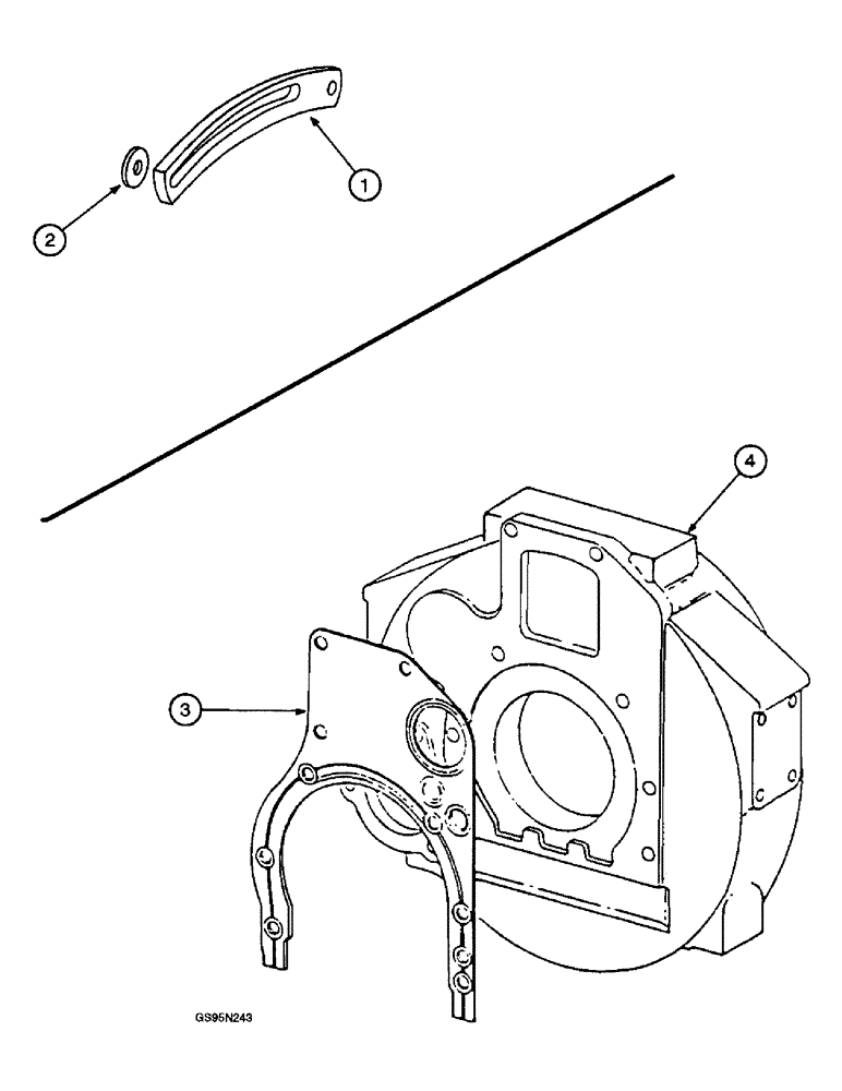 Схема запчастей Case IH DTI-466B - (9E-182) - ALTERNATOR-GENERATOR MOUNTING, ALL EXCEPT 3488, 5288, 5488, 6588 / FLYWHEEL HOUSING, 4366 & 4386 