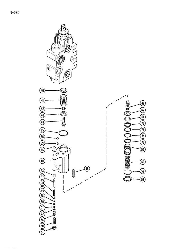 Схема запчастей Case IH 2094 - (8-320) - REMOTE VALVE BODY ASSEMBLY, TWO CIRCUIT AND ADD ON FOR THIRD AND FOURTH CIRCUIT, WITHOUT LOAD CHECK (08) - HYDRAULICS