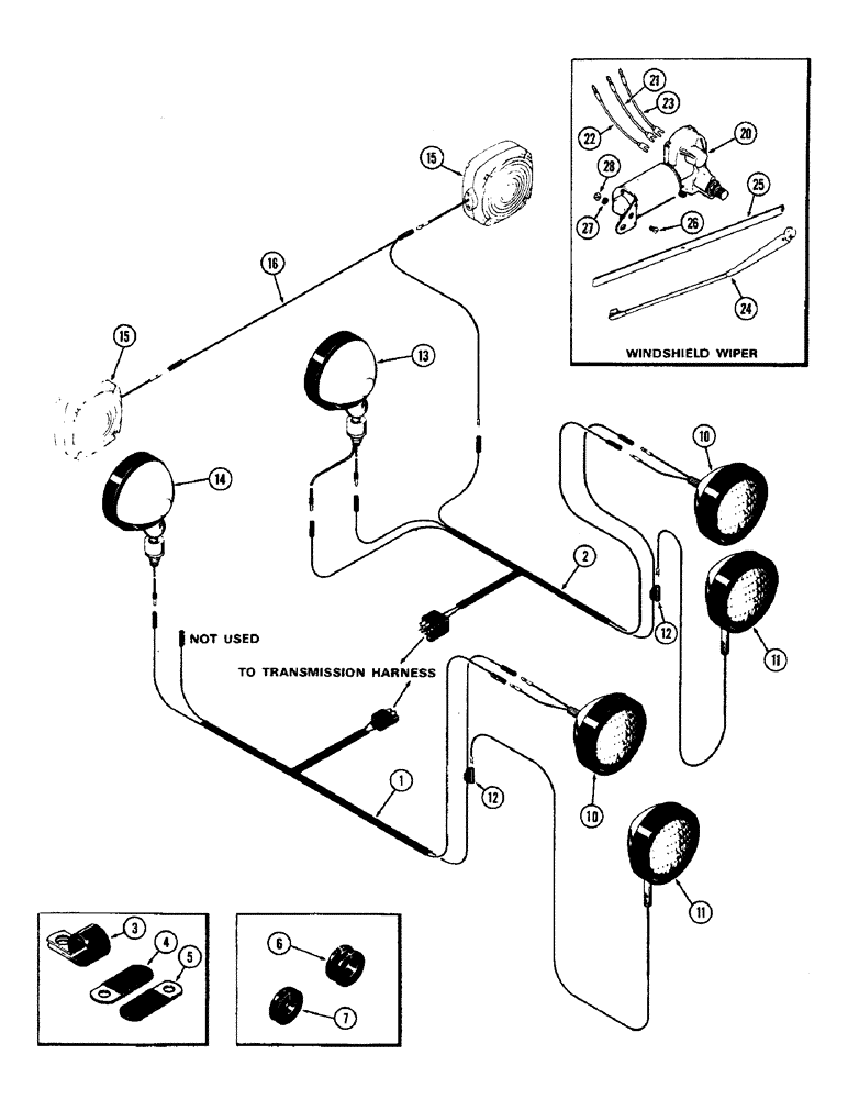 Схема запчастей Case IH 1370 - (320) - CAB, ELECTRICAL EQUIPMENT AND WIRING, FENDER (09) - CHASSIS/ATTACHMENTS