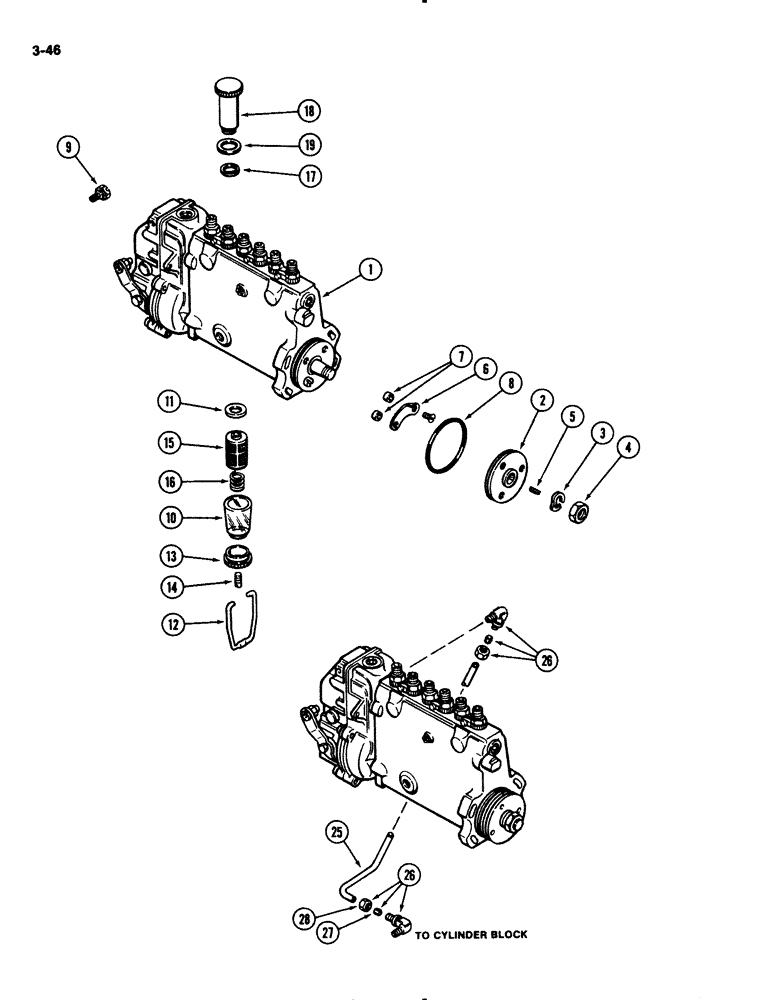 Схема запчастей Case IH 2294 - (3-046) - FUEL INJECTION PUMP, 504BDT DIESEL ENGINE (03) - FUEL SYSTEM