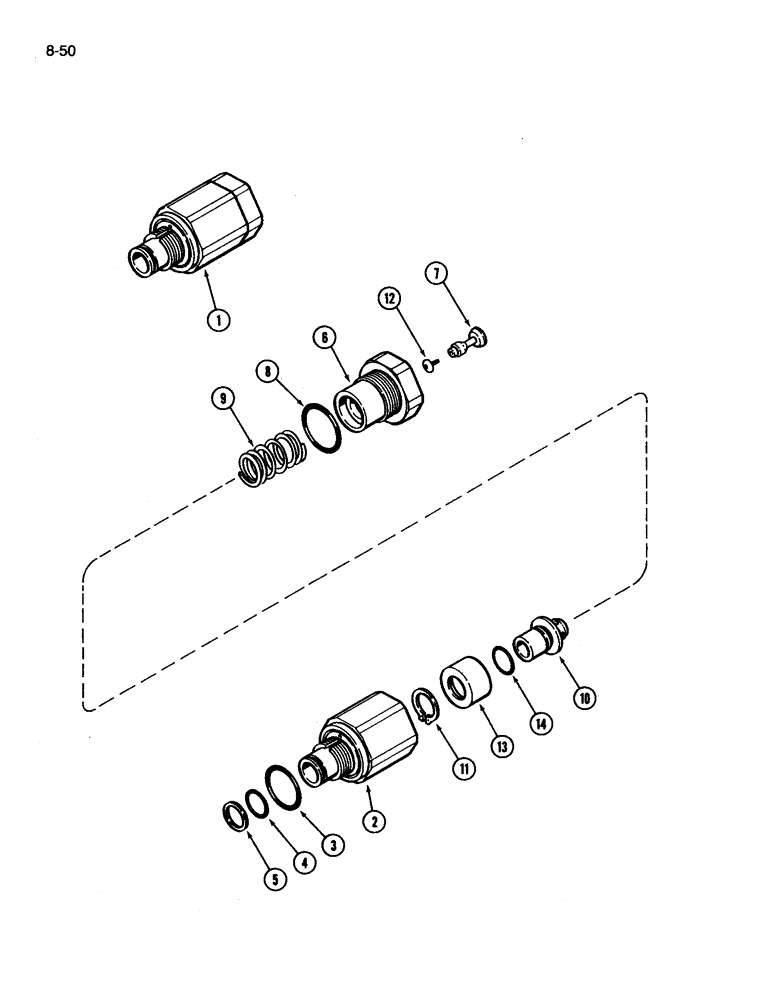 Схема запчастей Case IH 3594 - (8-050) - REMOTE VALVE ASSEMBLY, FIRST AND SECOND SECTION WITH LOAD CHECK (08) - HYDRAULICS