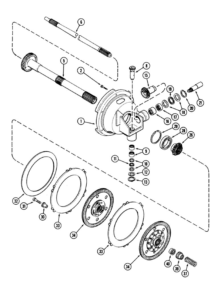 Схема запчастей Case IH 2594 - (6-026) - TORQUE LIMITER AND PUMP DRIVE, 12 SPEED TRANSMISSION (06) - POWER TRAIN