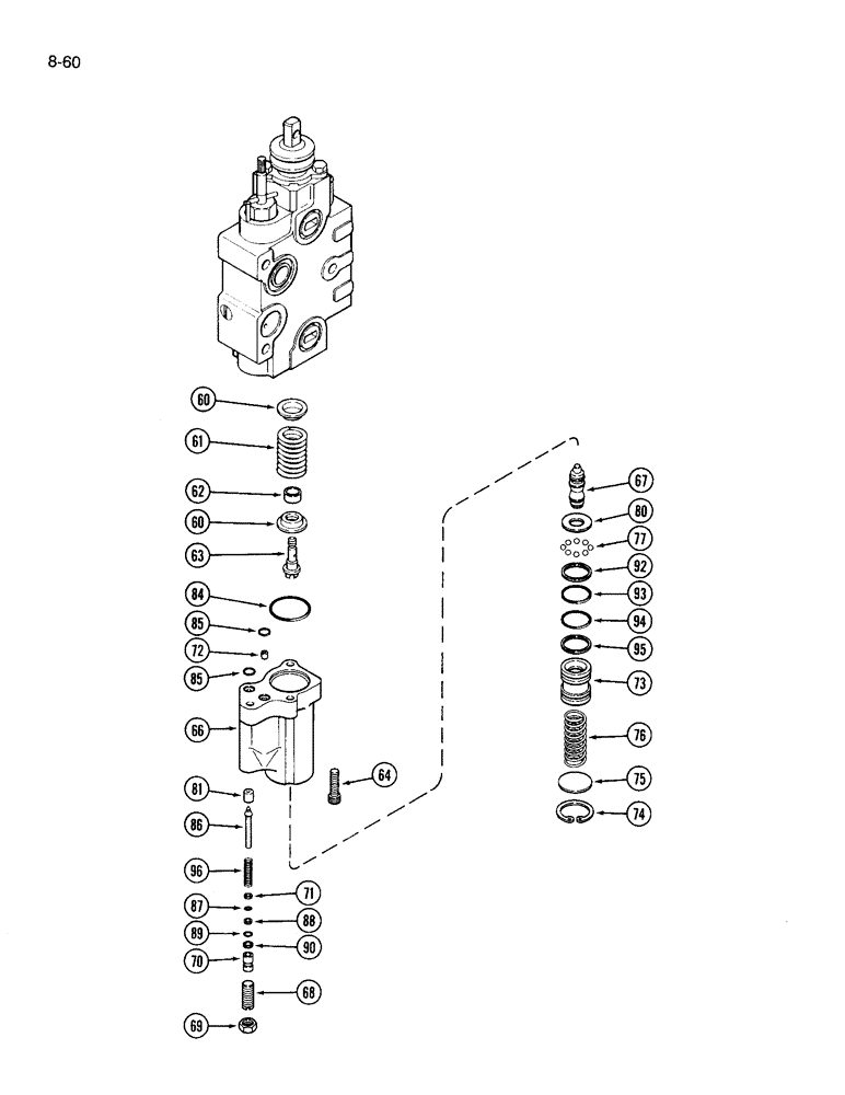 Схема запчастей Case IH 3394 - (8-60) - REMOTE VALVE ASSEMBLY, ADD ON THIRD CIRCUIT WITH LOAD CHECK (CONTINUED) (08) - HYDRAULICS