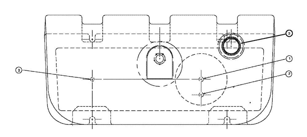 Схема запчастей Case IH 3150 - (04-007) - FUEL TANK Suspension & Frame