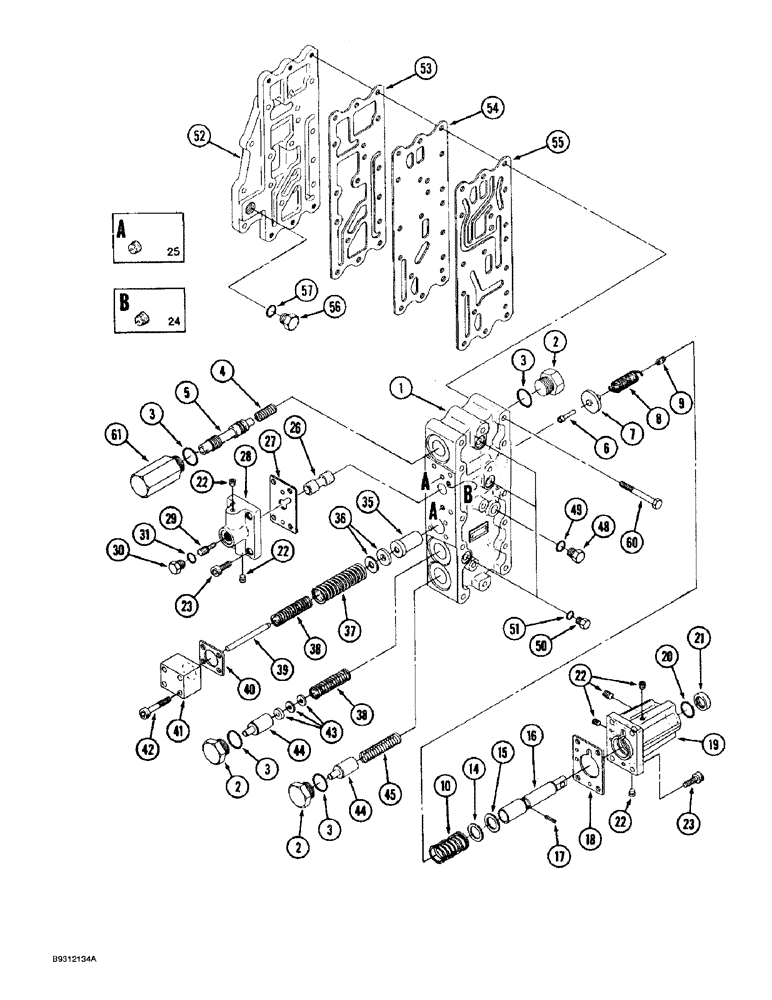 Схема запчастей Case IH 9270 - (6-058) - SYNCHROMESH TRANSMISSION ASSEMBLY CONTROL VALVE (06) - POWER TRAIN