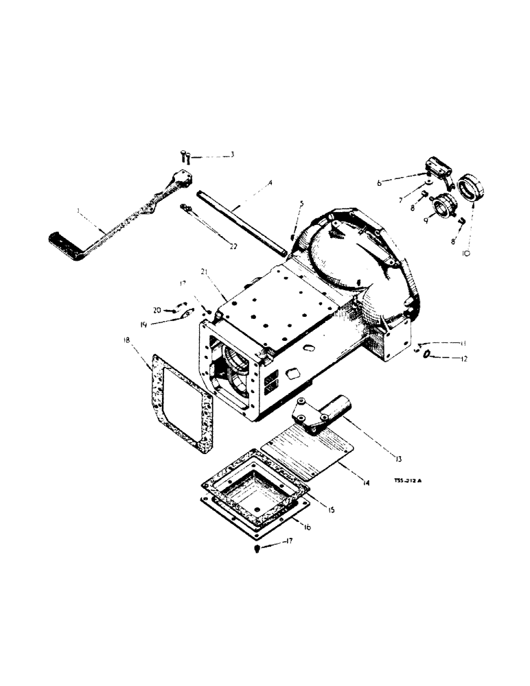 Схема запчастей Case IH 444 - (6-52) - HEAVY DUTY SINGLE CLUTCH ATTACHMENT (06) - POWER TRAIN