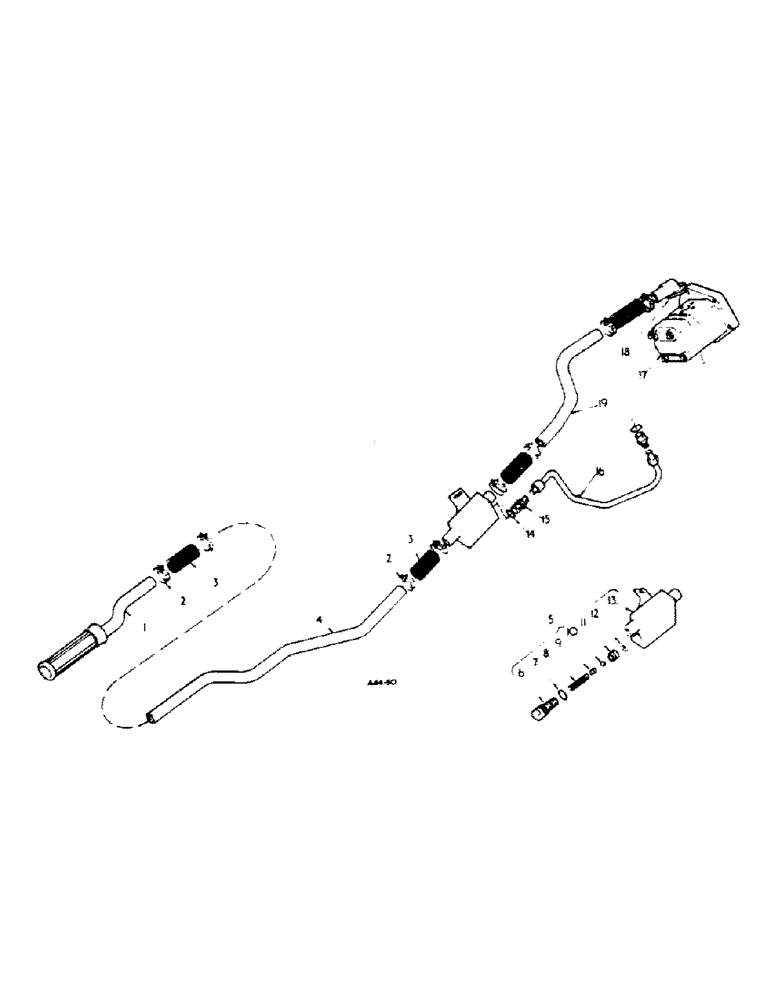 Схема запчастей Case IH 444 - (6-18) - POWER STEERING AND FRONT AXLE ATTACHMENT, FLOW CONTROL VALVE AND PIPES (05) - STEERING