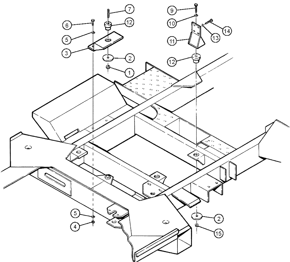 Схема запчастей Case IH 3150 - (03-032) - ENGINE MOUNTING PACKAGE (01) - ENGINE