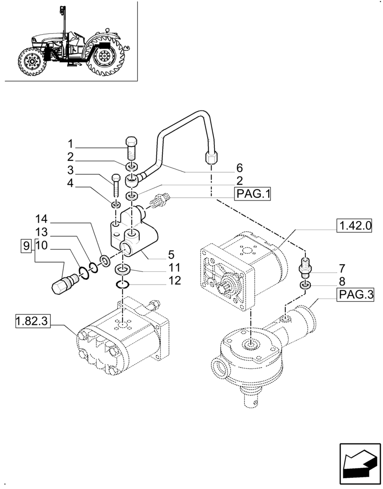 Схема запчастей Case IH JX1095N - (1.82.1[04]) - LIFTER, LINES (07) - HYDRAULIC SYSTEM