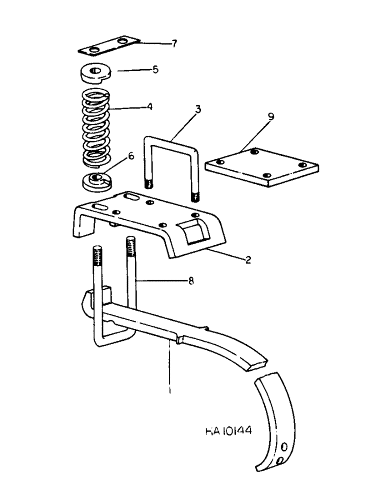 Схема запчастей Case IH 5500 - (A-02) - GROUND WORKING TOOLS AND SHANKS, CUSHION CLAMP AND SHANK, REGULAR CLEARANCE SHANK 