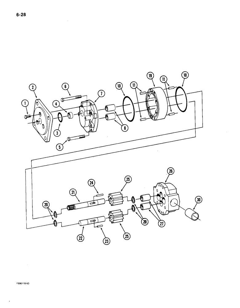 Схема запчастей Case IH 9150 - (6-028) - TRANSMISSION, LUBRICATION PUMP (06) - POWER TRAIN