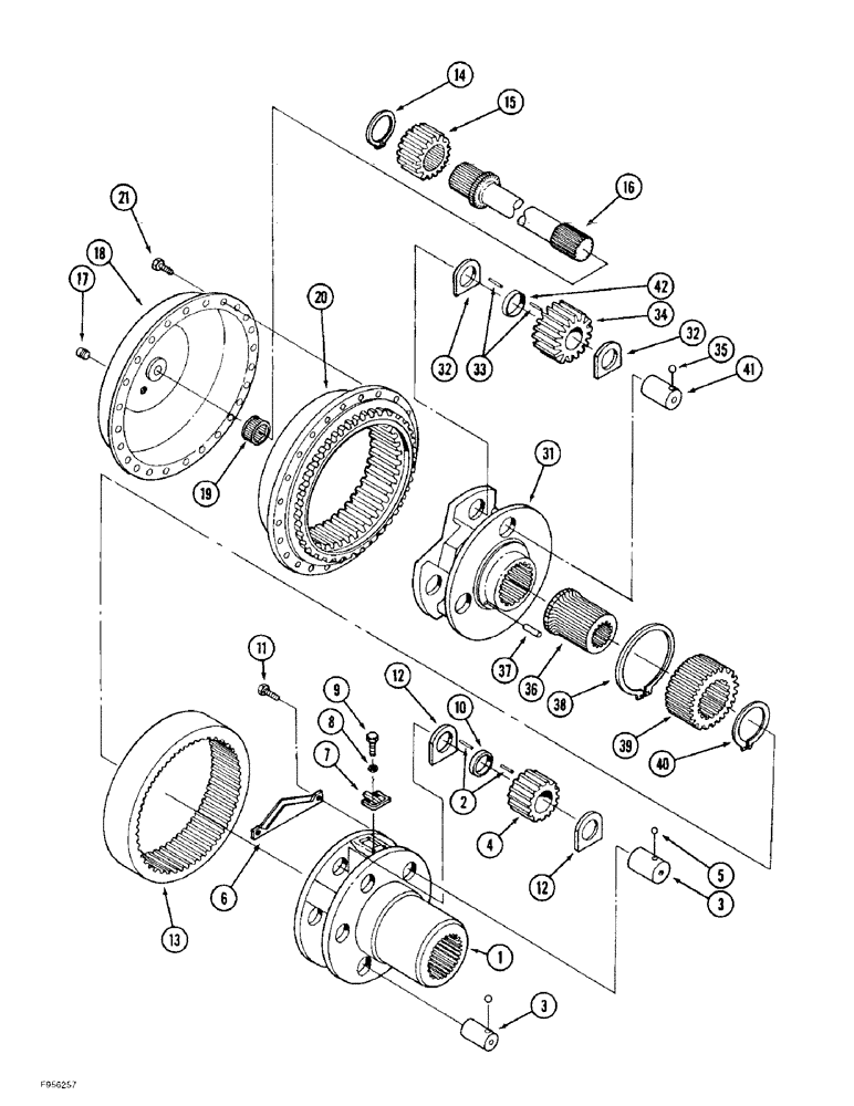 Схема запчастей Case IH 9390 - (6-154) - AXLE ASSEMBLY, WHEEL HUB PLANETARY (06) - POWER TRAIN