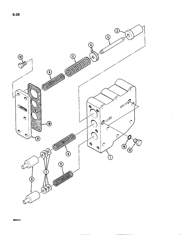 Схема запчастей Case IH 9240 - (6-028) - TRANSMISSION, REGULATOR VALVE (06) - POWER TRAIN