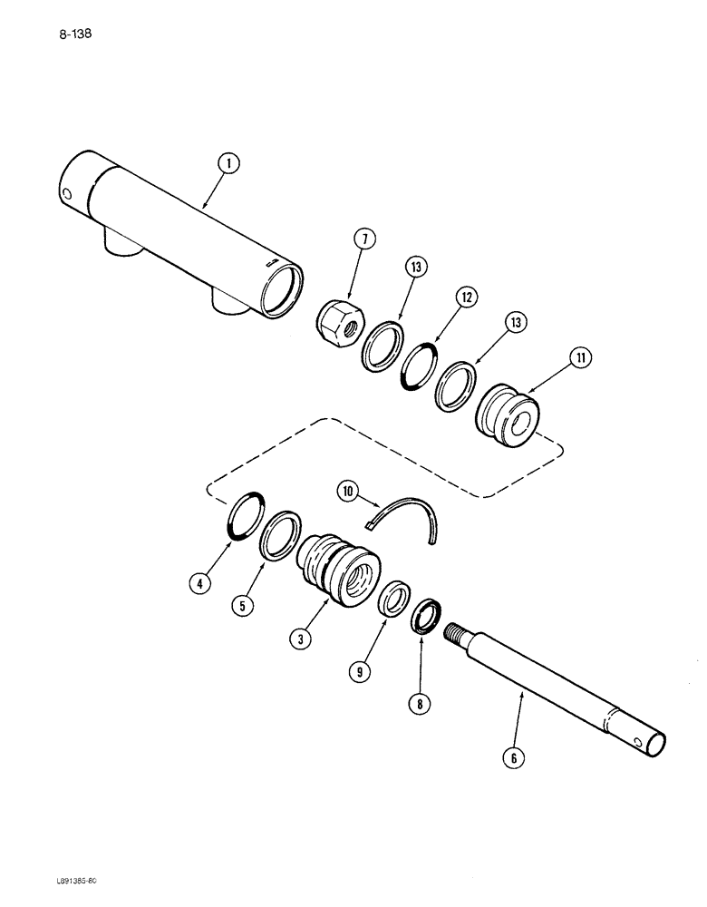 Схема запчастей Case IH 1680 - (8-138) - FEEDER CLUTCH CYLINDER ASSEMBLY (07) - HYDRAULICS