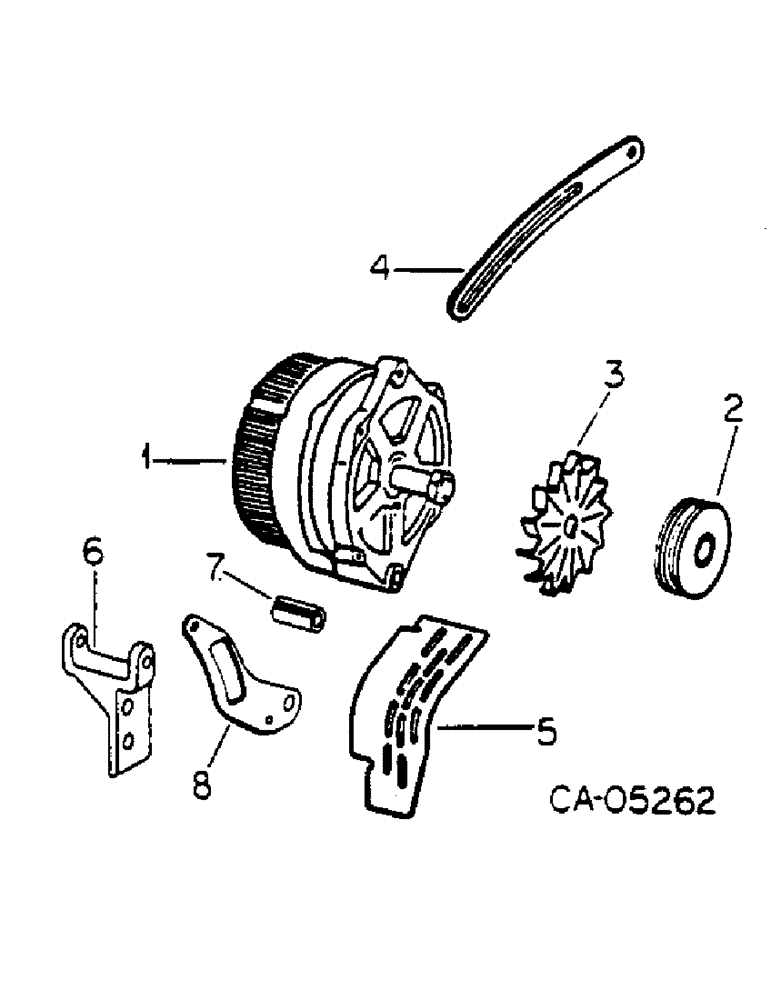 Схема запчастей Case IH 140 - (08-35) - ELECTRICAL, ALTERNATOR MOUNTING, BATTERY IGNITION, 12 VOLT (06) - ELECTRICAL