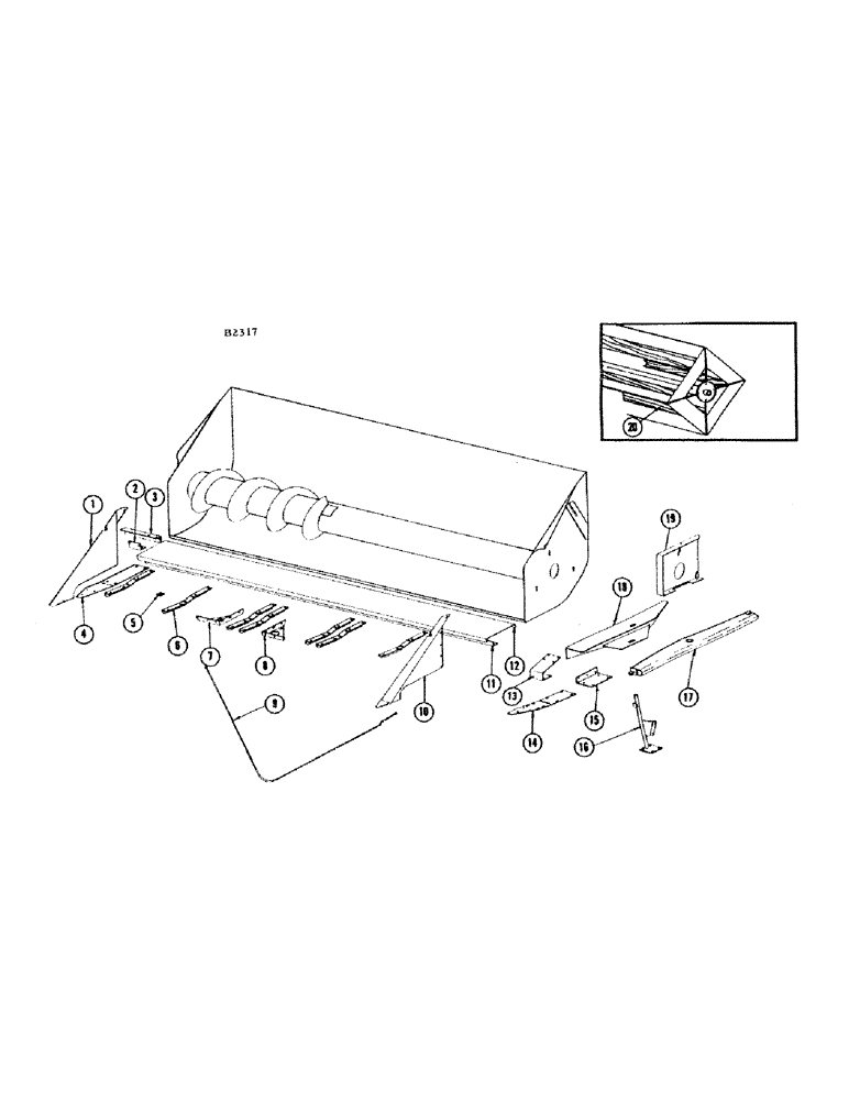 Схема запчастей Case IH 660 - (044) - SORGHUM ATTACHMENT 