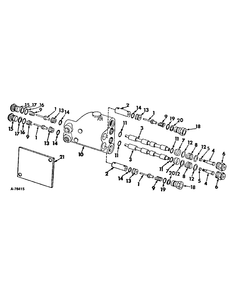 Схема запчастей Case IH 915 - (10-37) - HYDRAULICS, GRAIN TANK UNLOADER TUBE VALVE (07) - HYDRAULICS