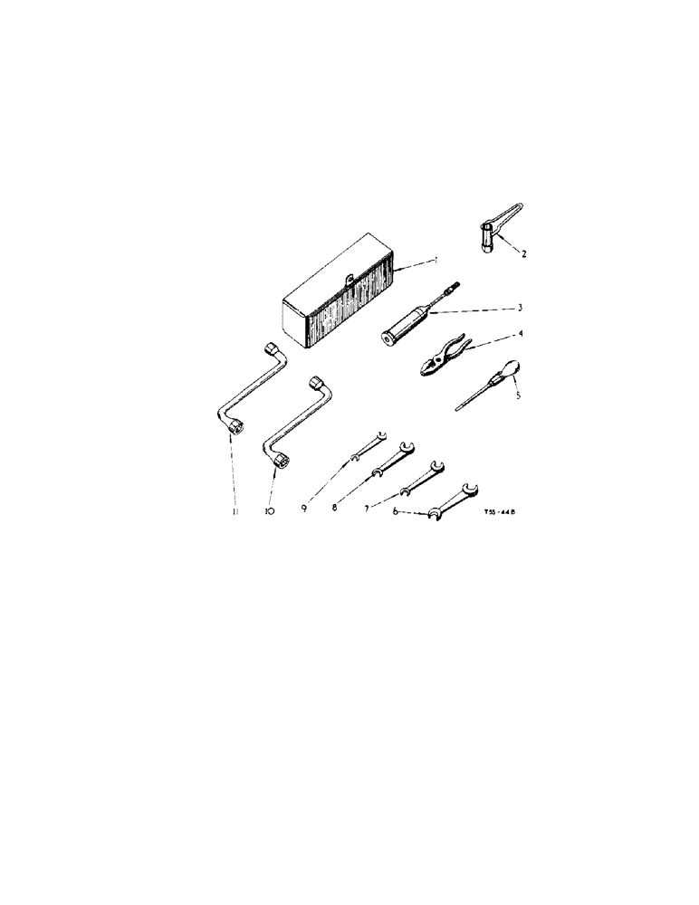 Схема запчастей Case IH 276 - (4-37[1]) - TOOLBOX AND TOOLS (09) - CHASSIS