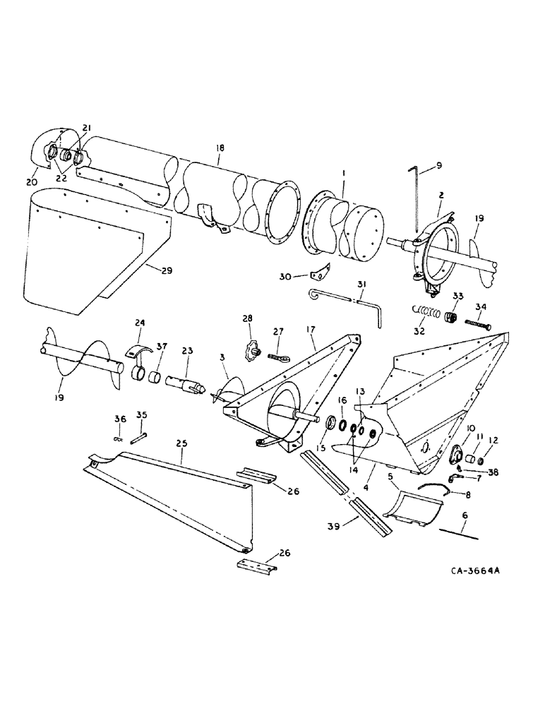 Схема запчастей Case IH 914 - (26-6) - GRAIN TANK, GRAIN TANK UNLOADER Grain Tank