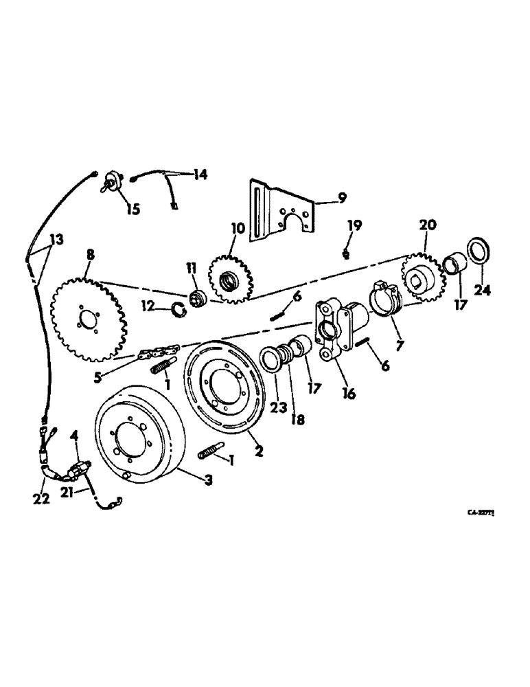 Схема запчастей Case IH 715 - (33-07) - FEEDER, FEEDER DRIVE, CHAIN TYPE (13) - FEEDER