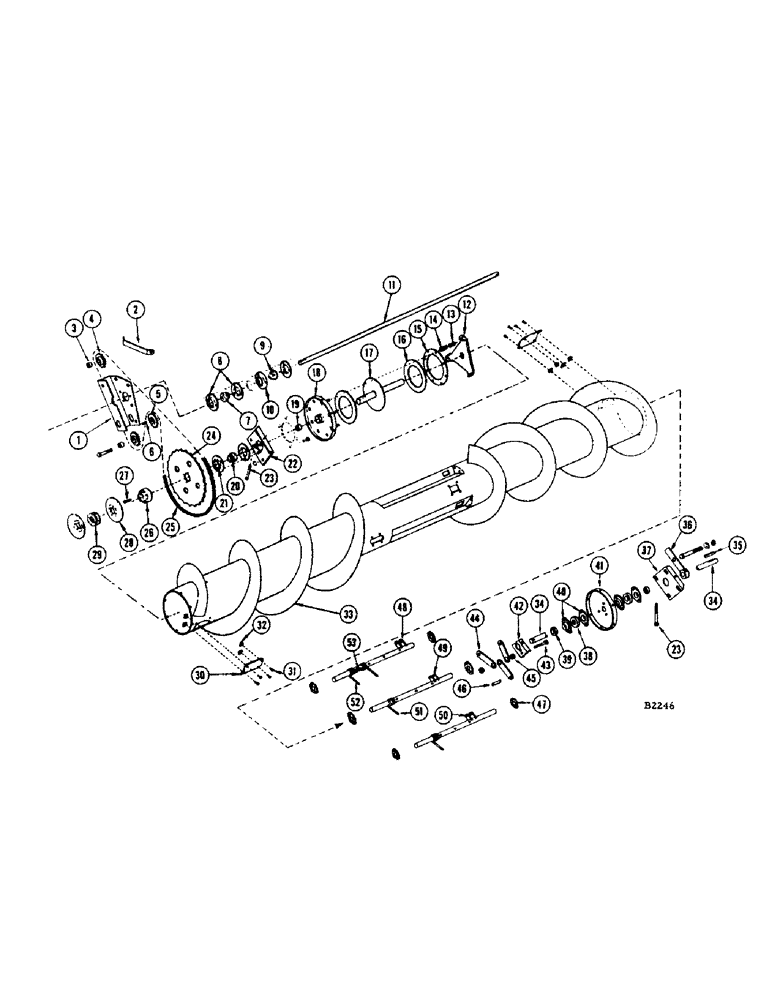 Схема запчастей Case IH 1150 - (070) - HEADER AUGER AND DRIVE, 8262501 THRU 8266000 (58) - ATTACHMENTS/HEADERS