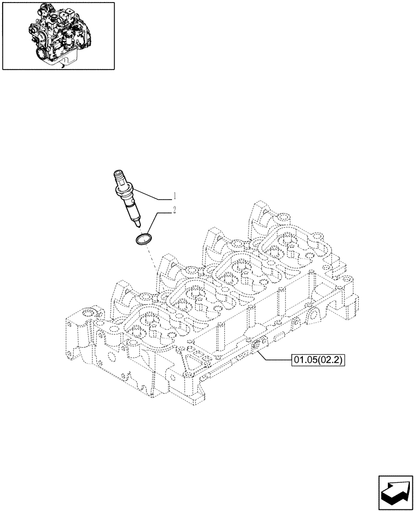 Схема запчастей Case IH WDX1202 - (01.11[02.2]) - INJECTION, INJECTOR (01) - ENGINE