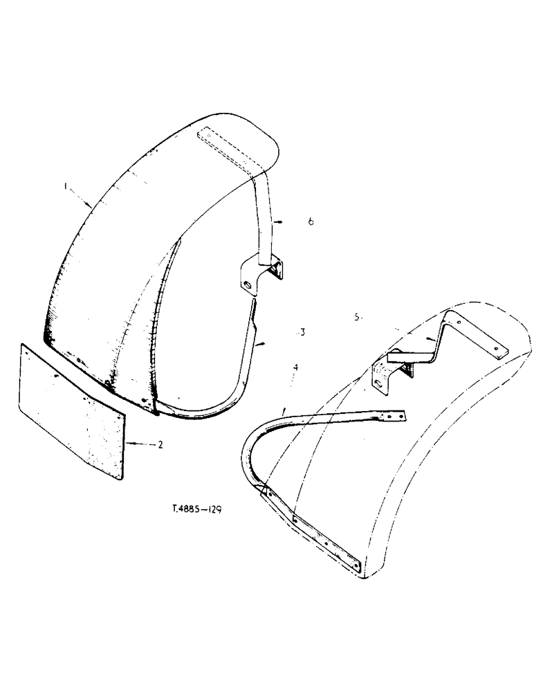 Схема запчастей Case IH 434 - (6-121) - INDUSTRIAL FRONT FENDER ATTACHMENT, FRONT FENDERS - ATTACHMENTS (88) - ACCESSORIES