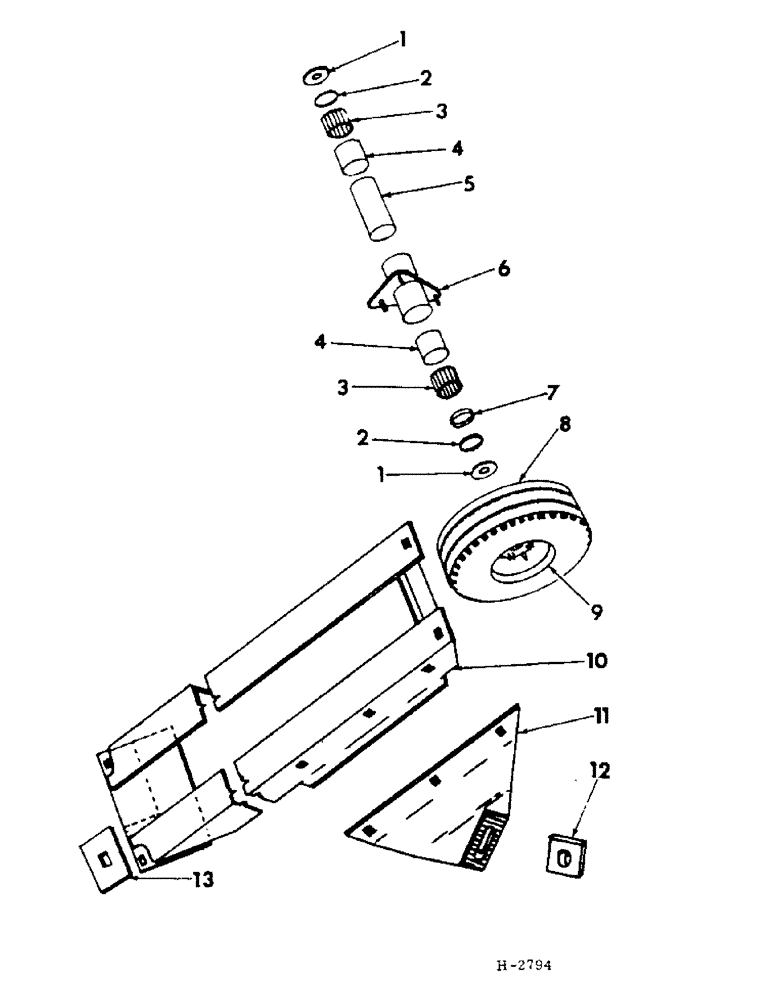 Схема запчастей Case IH 201 - (E-057) - ATTACHMENTS, PLATFORM GAUGE WHEEL (58) - ATTACHMENTS/HEADERS