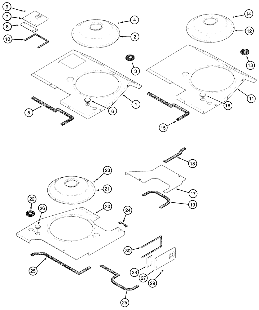 Схема запчастей Case IH 2155 - (9A-84) - DRUM COVERS (13) - PICKING SYSTEM