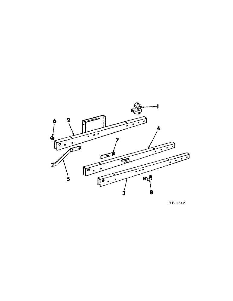 Схема запчастей Case IH 210 - (Q-08[A]) - PLATFORM, REEL SUPPORT ARM, PRIOR TO SERIAL NUMBER 3700 Platforms