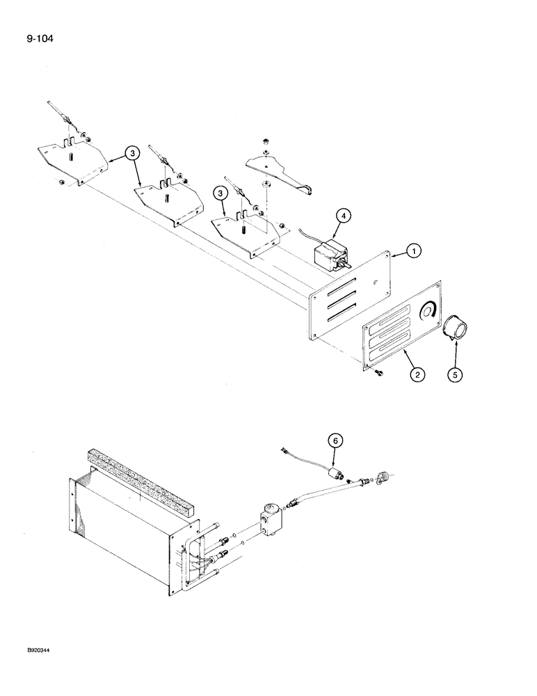 Схема запчастей Case IH 9210 - (9-104) - AIR CONDITIONER THERMOSTAT KIT, PRIOR TO P.I.N. JCB0028400 (09) - CHASSIS/ATTACHMENTS