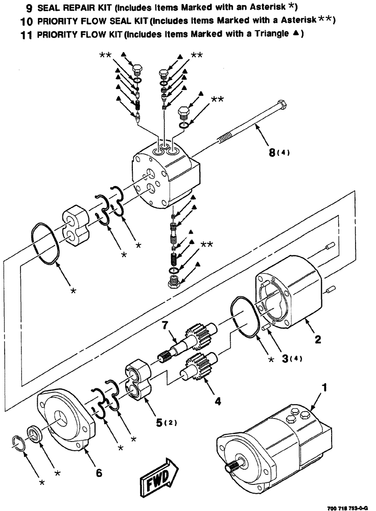 Схема запчастей Case IH 8860 - (08-08) - HYDRAULIC GEAR PUMP ASSEMBLY (35) - HYDRAULIC SYSTEMS