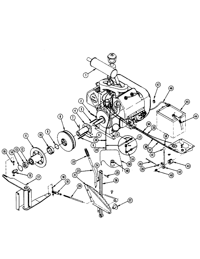 Схема запчастей Case IH 650 - (06) - ENGINE ADAPTER PARTS AND VARI-DRIVE 