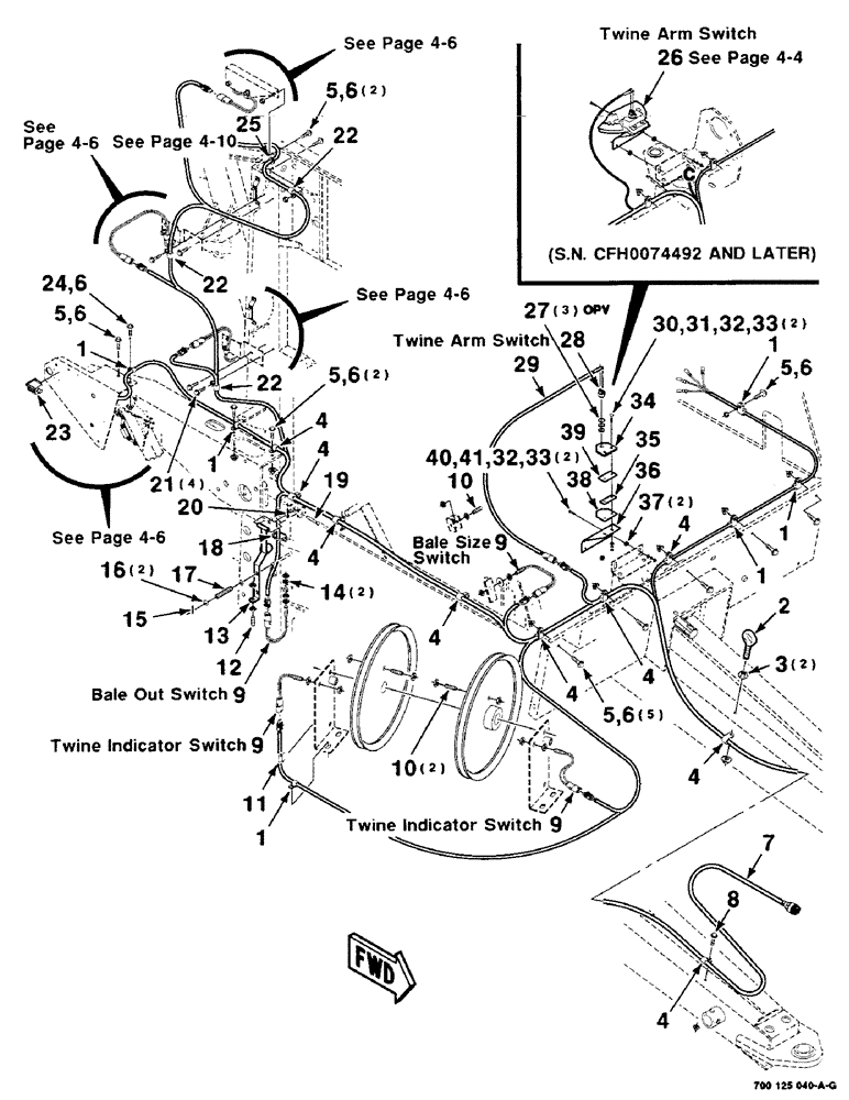 Схема запчастей Case IH 8465T - (4-02) - ELECTRICAL HARNESS ASSEMBLY, FRONT (06) - ELECTRICAL