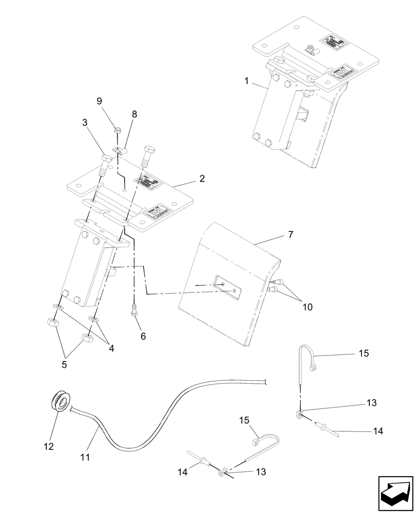 Схема запчастей Case IH 8010 - (55.418.01[01]) - GRAIN FLOW SENSOR - 7010/8010 (55) - ELECTRICAL SYSTEMS