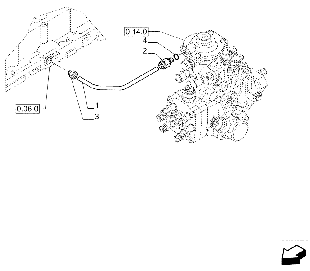 Схема запчастей Case IH P110 - (0.14.6[01]) - INJECTION EQUIPMENT - PIPING (02) - ENGINE