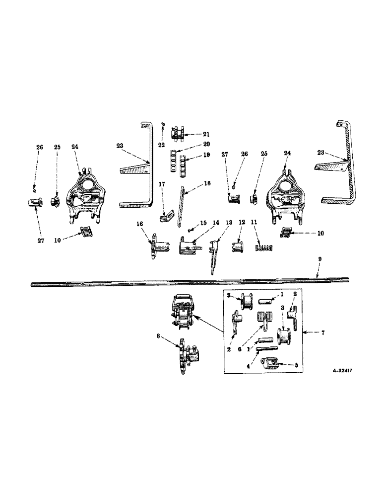 Схема запчастей Case IH 234CU-F250 - (AB-06) - HOPPER DRIVE AND ATTACHING BRACKET 