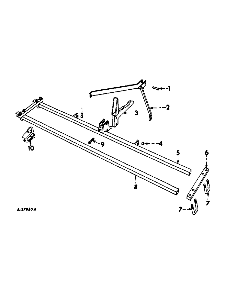 Схема запчастей Case IH 452 - (T-05) - REAR SECTION TOOL BARS 