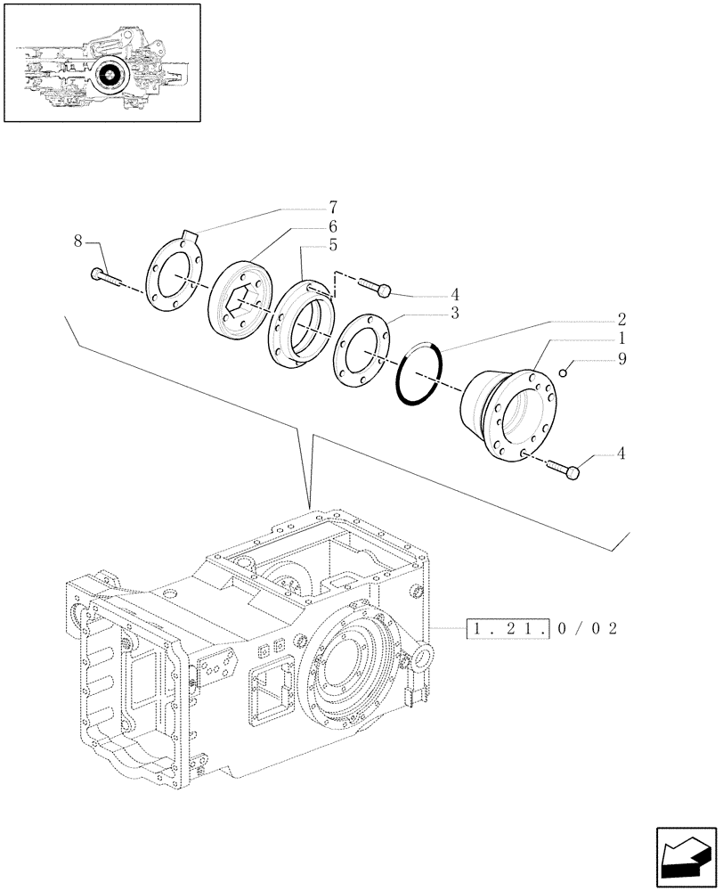 Схема запчастей Case IH MAXXUM 130 - (1.32.0/01) - TRANSMISSION 16X16 AND 17X16 - DIFFERENTIAL SUPPORT (STD + VAR.330283) (03) - TRANSMISSION