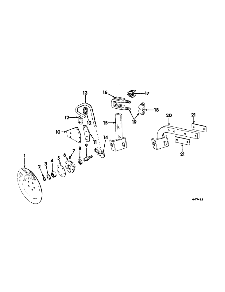 Схема запчастей Case IH 188 - (C-32) - DISK FURROWING ATTACHMENT AND SCRAPER, 15 IN. 