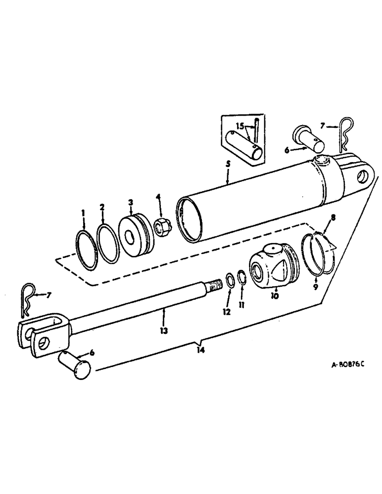 Схема запчастей Case IH 140 - (AN-10) - HYDRAULIC CYLINDER, 3 X 8 IN. SINGLE ACTING 