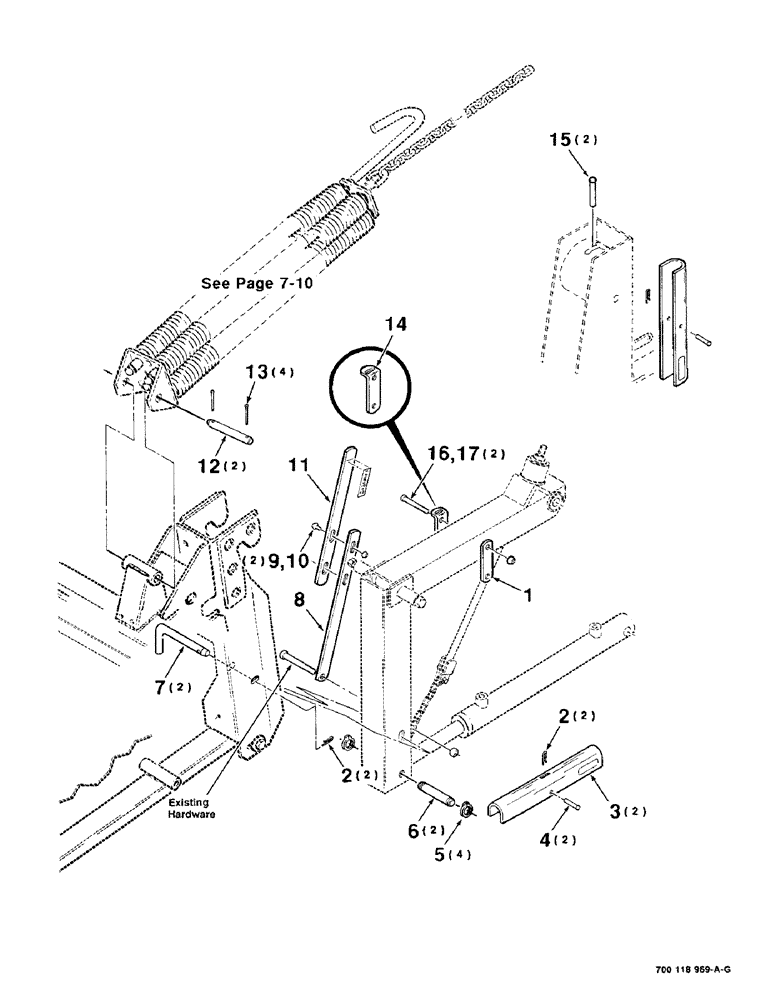 Схема запчастей Case IH 8820 - (7-08) - HEADER FLOTATION AND HEIGHT GAUGE ASSEMBLY (09) - CHASSIS