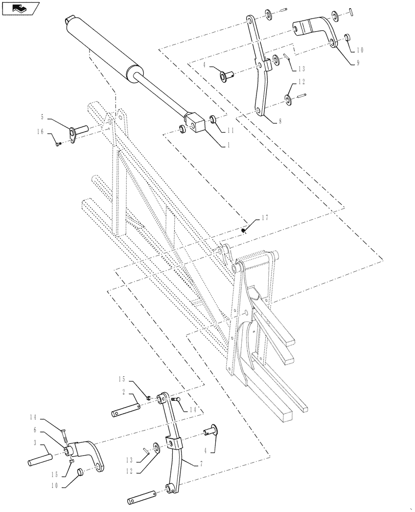 Схема запчастей Case IH 4420 - (08-025) - HINGE GROUP, OUTER BOOM (09) - BOOMS